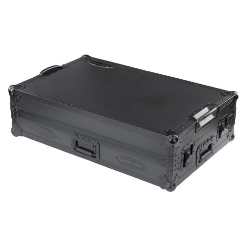 Pioneer DJ DDJ-FLX10 + Odyssey Black Label DDJ-FLX10 1U Flight Case with Glide Style Laptop Platform and Corner Wheels