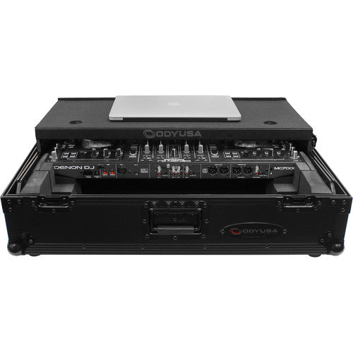 Odyssey Innovative Designs Black Label Glide Case with Wheels for Roland DJ-808 / Denon MC7000 DJ Controller