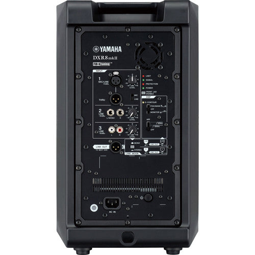 Yamaha DXR8mkII 8 1100W 2-Way Active Loudspeaker Bundle with Cables (Open Box)