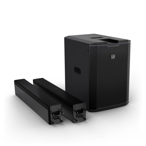 LD Systems MAUI 28 G3 MIX Compact 2060W Powered Column PA System with Digital Mixer (Black)