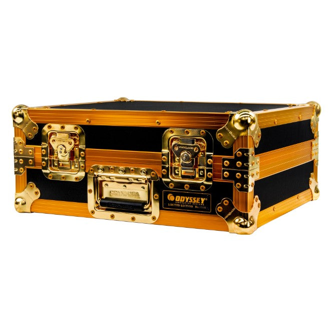 Technics SL-1200M7B Direct Drive Turntable + Odyssey Limited Edition Gold Turntable Flight Case