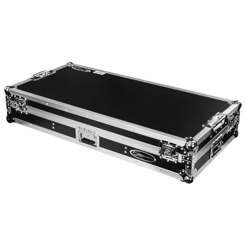 Odyssey DJ Coffin Flight Case with Wheels for Pioneer DJM-A9 / CDJ-3000 (Silver on Black)