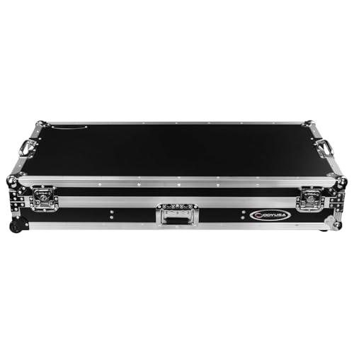 Odyssey DJ Coffin Flight Case with Wheels for Pioneer DJM-A9 / CDJ-3000 (Silver on Black)