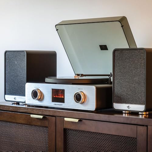 Crosley C92A-BK Belt-Drive Bluetooth Record Player Turntable with Speakers, Black