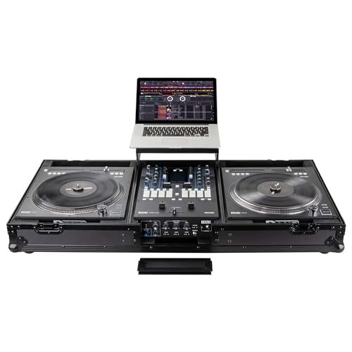 Odyssey DJ Battle Coffin for Rane Twelve and Seventy-Two with Glide Platform (Black Label, All Black)