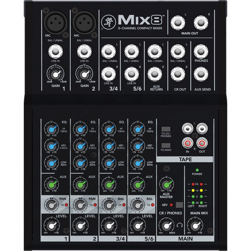 Mackie Mix8 - 8-Channel Compact Mixer (Open Box)