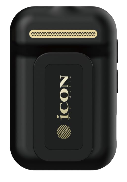 iCON Pro Audio AirMic Pro (2 TX + 1 RX + Charging Case) Wireless Lavalier Microphone (Black)