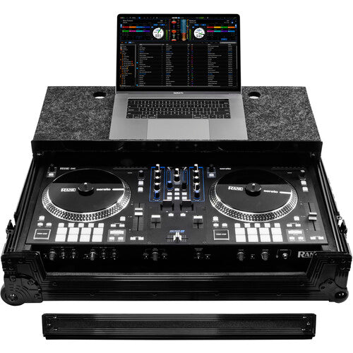 Rane DJ One + Odyssey Rane One Flight Case in Black with Patented Glide Platform and Corner Wheels