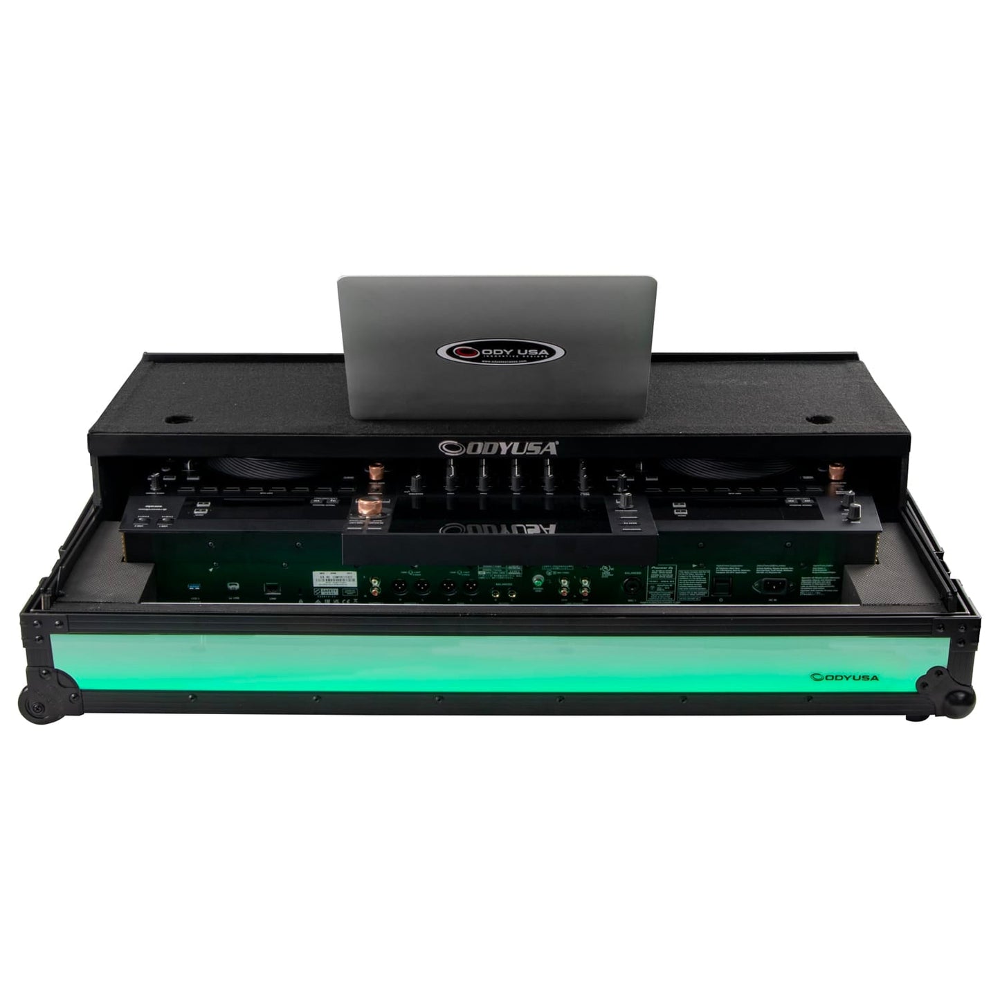 Odyssey FFXOPUSQUADCW1 Flight Effects Case for Pioneer DJ OPUS-QUAD DJ System with Glide Style Laptop Platform and Wheels