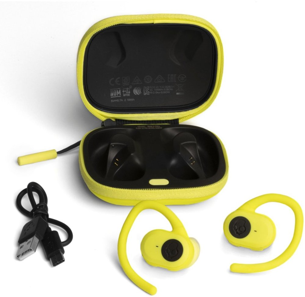 Skullcandy - Push In-Ear True Wireless Sport Headphones - Electric Yellow