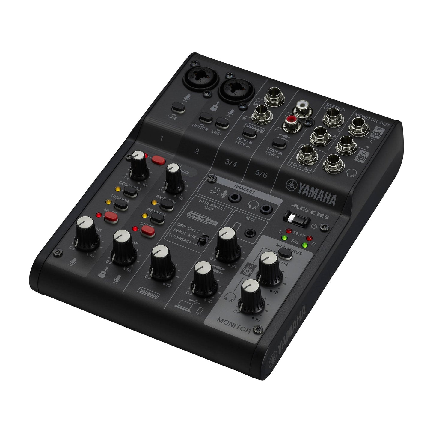 Yamaha AG06MK2 6-Channel Mixer and USB Audio Interface (Black)