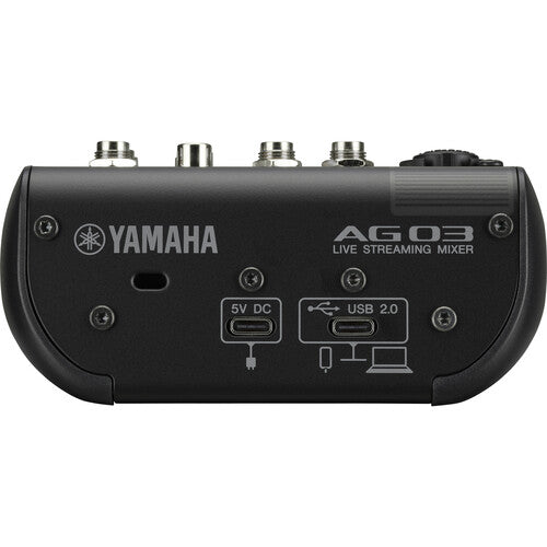 Yamaha AG03MK2 3-Channel Mixer & USB Audio Interface (Black)