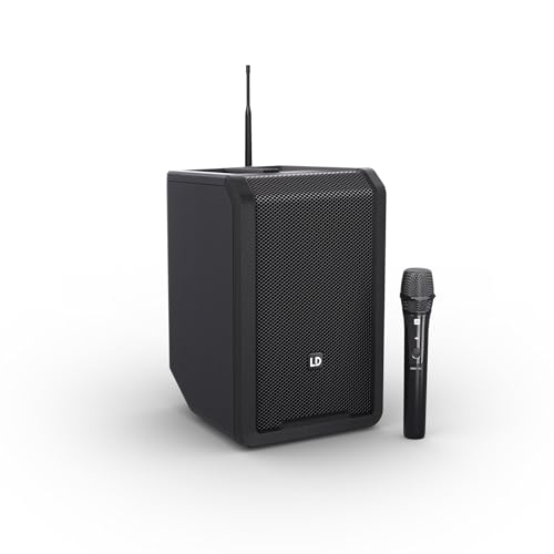 LD Systems ANNY 8 HHD B4.7 Portable Battery-Powered Bluetooth PA Loudspeaker with Handheld Microphone, Black