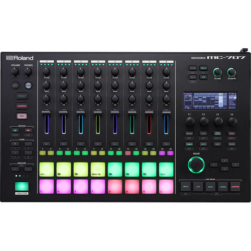 Roland MC-707 Groovebox + Decksaver Dust Cover