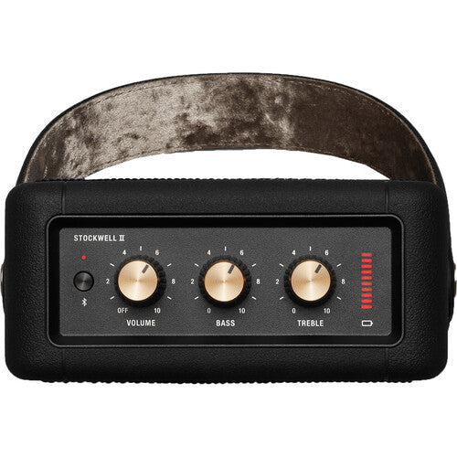 Marshall Stockwell II Portable Bluetooth Speaker, Black and Brass