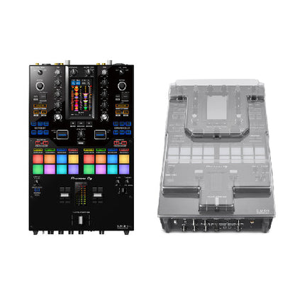 Pioneer DJ DJM-S11 Professional 2-Channel Battle Mixer for Serato DJ Pro (Black) + Decksaver Dust Cover