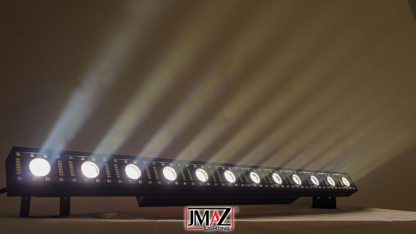 JMAZ JZ1021 Light Bar PIXL FX BAR 5050, LED Effect Bar With 12 Warm White, 96 Tri-Color, and 144 Ultra White LEDs