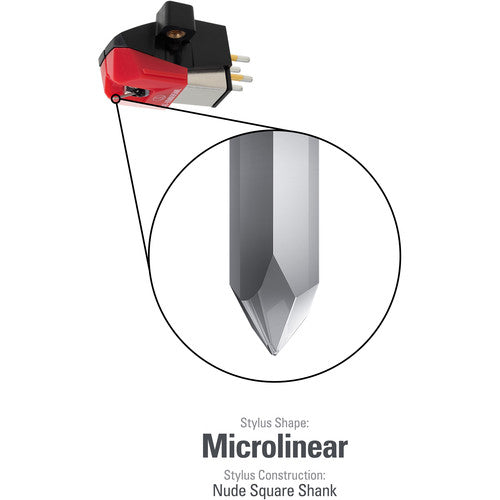 Audio-Technica AT-VM95ML Dual Moving Magnet Turntable Cartridge Red