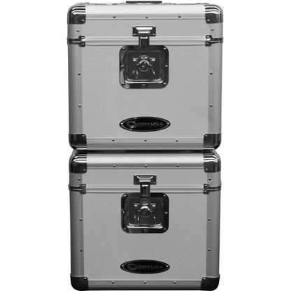 Odyssey Innovative Designs Krom Series KLP2 Stackable Record/Utility Case (Silver)