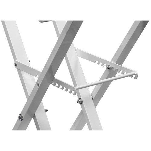 Odyssey Innovative Designs X-Stand Combo Dual-Tier Heavy-Duty Folding Stand with Microphone Boom & Laptop/Gear Shelf (white)