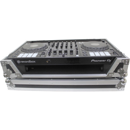 ProX Flight Case for Pioneer DDJ-1000 Controller with Wheels (Silver on Black)