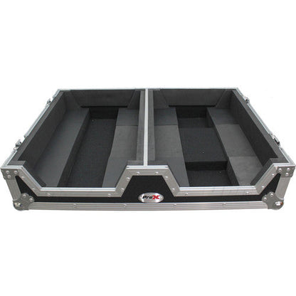 ProX Single CD Player and 12" Mixer Case with Low-Profile Wheels and Retractable Handles (Black)