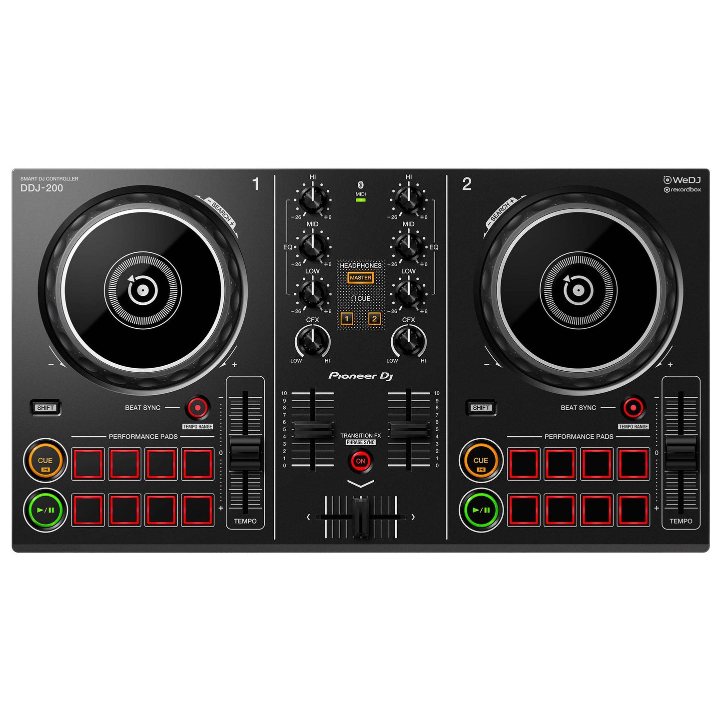 Pioneer DJ DDJ-200 Smart DJ Controller for WeDJ and rekordbox