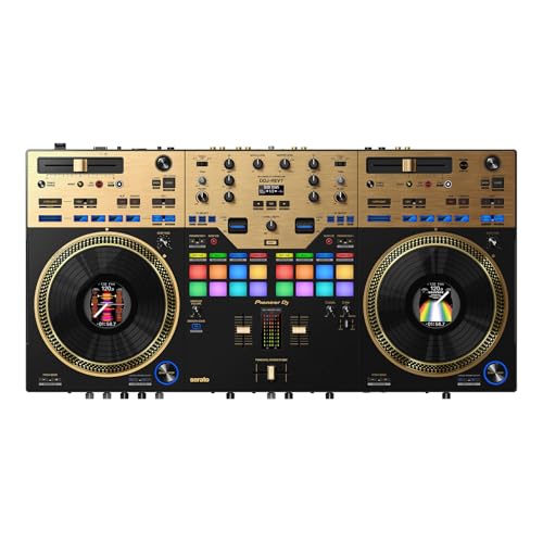 Pioneer DJ DDJ-REV7 2-Channel rekordbox and Serato DJ Pro Controller with Motorized Jog Wheels (Limited Edition Gold)