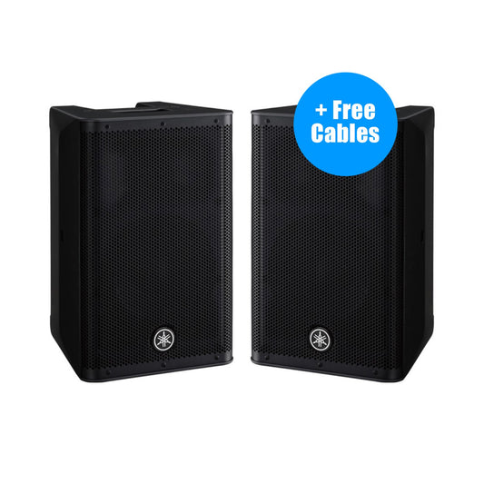 Yamaha DXR8mkII 8 1100W 2-Way Active Loudspeaker Bundle with Cables (Open Box)