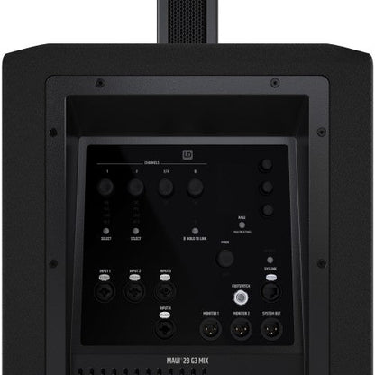 LD Systems MAUI 28 G3 MIX Compact 2060W Powered Column PA System with Digital Mixer (Black)