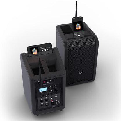 LD Systems ANNY 8 Portable Battery-Powered 8" Bluetooth PA Speaker with Mixer and Bodypack/Headset Mic (Black)
