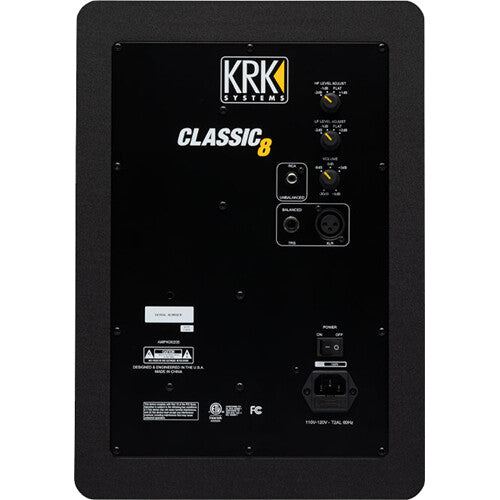 KRK Classic 8" Near-Field 2-Way Studio Monitor (Pair) + XLR Cable