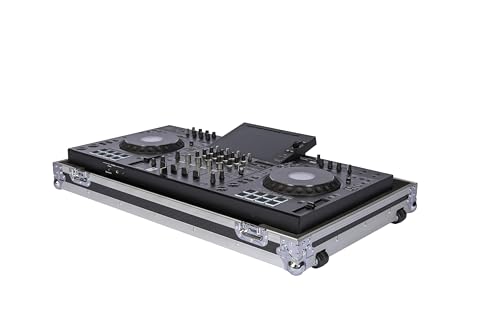 Headliner Low-Profile Flight Case with Wheels for AlphaTheta XDJ-AZ (Silver/Black)