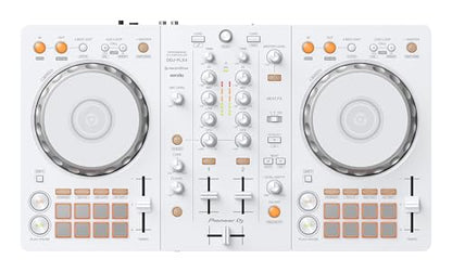 Pioneer DJ DDJ-FLX4 2-deck rekordbox and Serato DJ Controller - White, Limited Edition