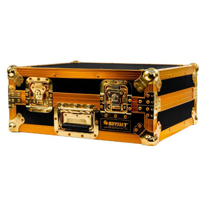Technics SL-1200M7B Direct Drive Turntable + Odyssey Limited Edition Gold Turntable Flight Case