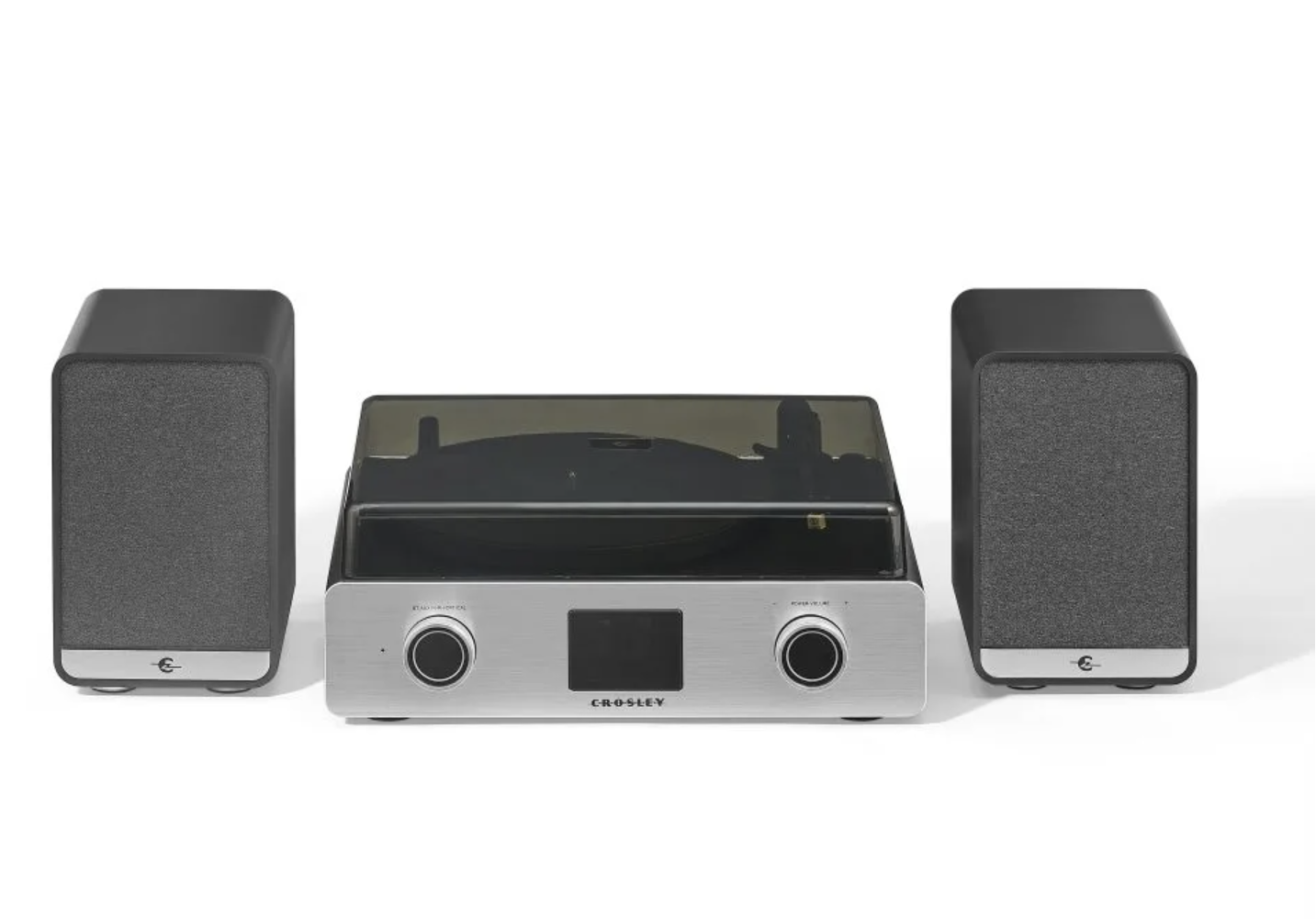 Crosley C92A-BK Belt-Drive Bluetooth Record Player Turntable with Speakers, Black