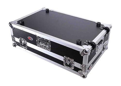 ProX Flight-Style Road Case with Laptop Shelf for DDJ-FLX10 and DDJ-GRV6 Controllers (Black / Silver)