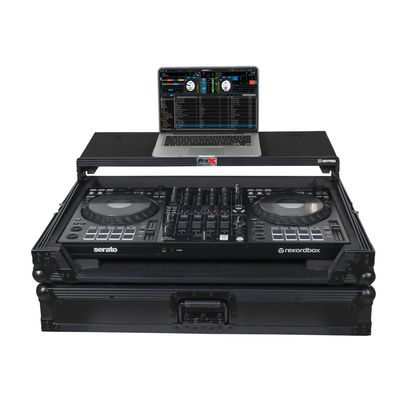 ProX Flight Style Road Case Black Finish Slim Case for Pioneer DDJ-FLX10 or DDJ-GRV6