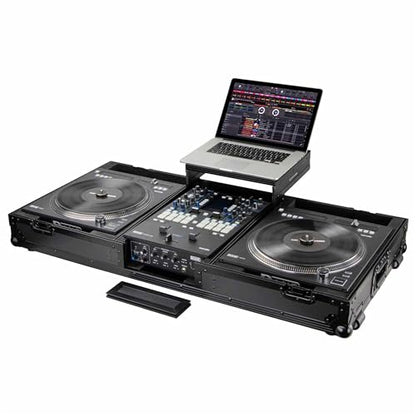 Odyssey DJ Battle Coffin for Rane Twelve and Seventy-Two with Glide Platform (Black Label, All Black)