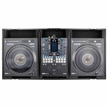 Odyssey DJ Battle Coffin for Rane Twelve and Seventy-Two with Glide Platform (Black Label, All Black)