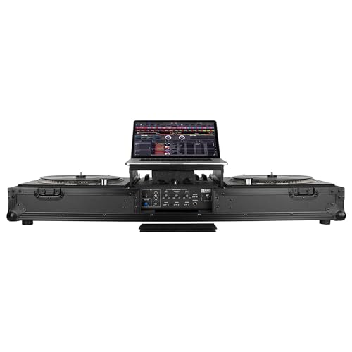 Odyssey DJ Battle Coffin for Rane Twelve and Seventy-Two with Glide Platform (Black Label, All Black)