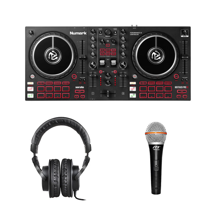 Numark Mixtrack Pro FX DJ Controller + Icon Pro Audio HP200 Headphones + JTS TM-929 Dynamic Microphone