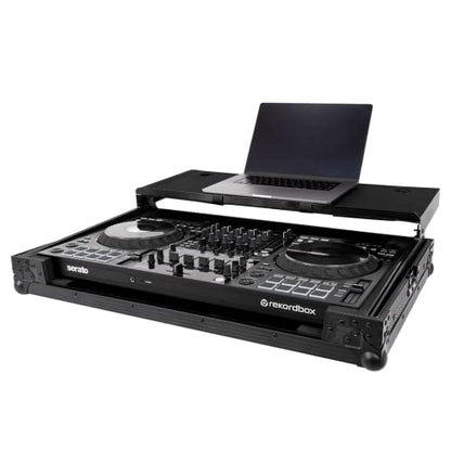 Headliner Flight Case with Laptop Platform for Pioneer DDJ-FLX10 and DDJ-1000SRT (All Black)