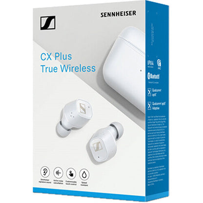 Sennheiser CX Plus Noise-Canceling True Wireless In-Ear Headphones (White)
