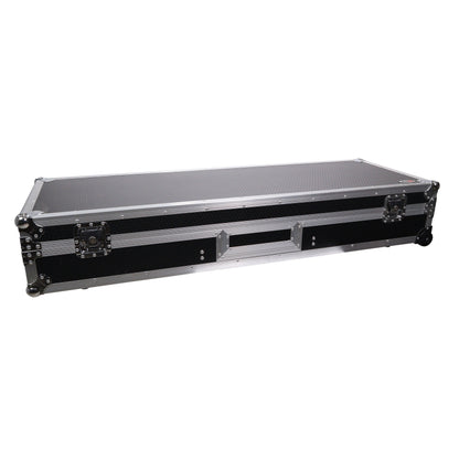 ProX DJ Coffin Flight Case for (2) 1200 Style Turntables 10-inch 12-inch Mixers with Sliding Laptop Shelf and Wheels