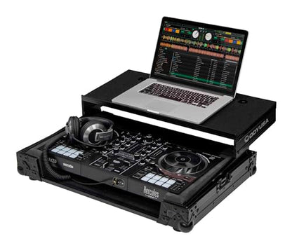 Odyssey Black Label Flight Case with Laptop Platform for Hercules Inpulse 500 & Pioneer DDJ-SR2
