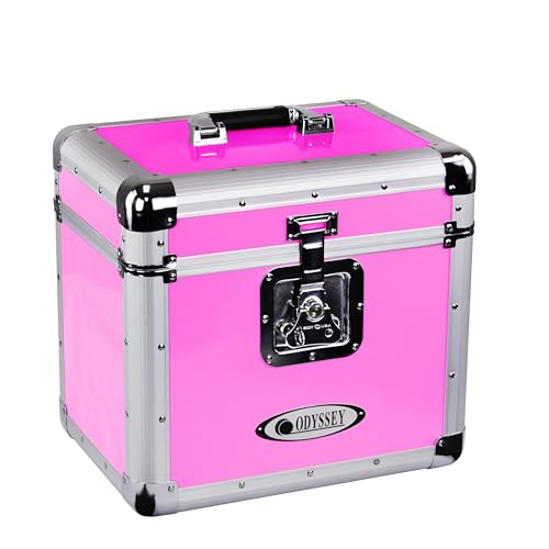 Odyssey Vintage Series Case for 12" Vinyl Records or LPs (Magenta)