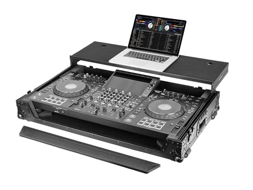 Odyssey Black Label Flight Case for AlphaTheta XDJ-AZ with Glide-Style Platform and Roller Wheels (All Black)