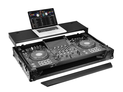 Odyssey Black Label Flight Case for AlphaTheta XDJ-AZ with Glide-Style Platform and Roller Wheels (All Black)