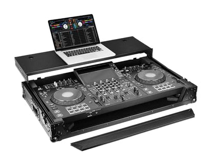 Odyssey Black Label Flight Case for AlphaTheta XDJ-AZ with Glide-Style Platform and Roller Wheels (All Black)